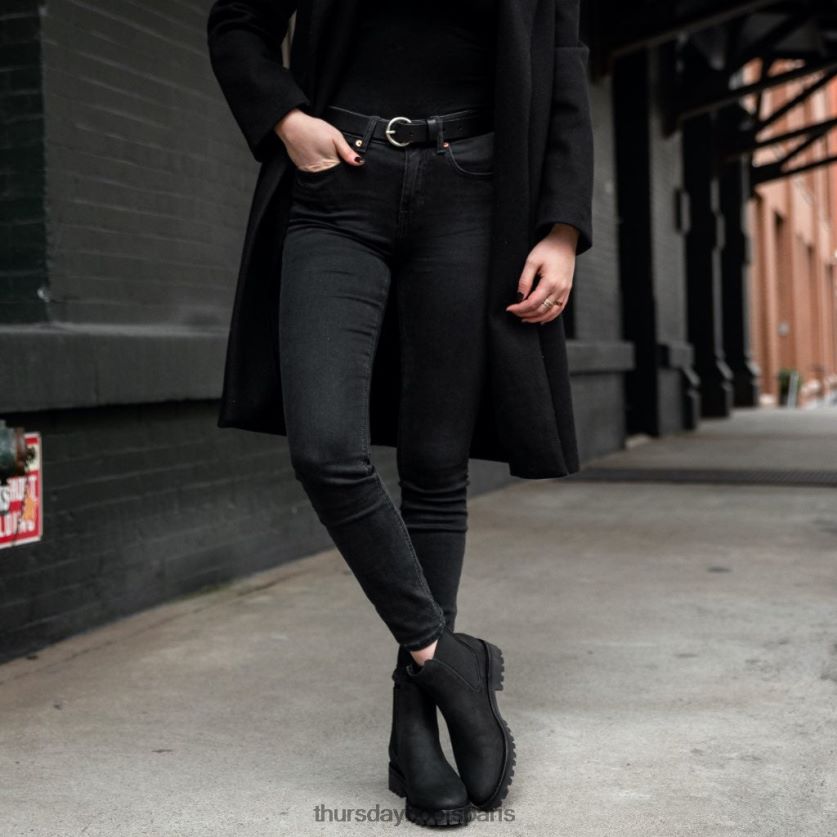 accessoires FX48NR465 femmes noir Thursday Boots ceinture en cuir cercle