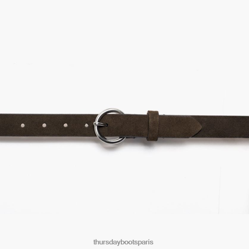 accessoires FX48NR466 femmes daim olive foncé Thursday Boots ceinture en cuir cercle