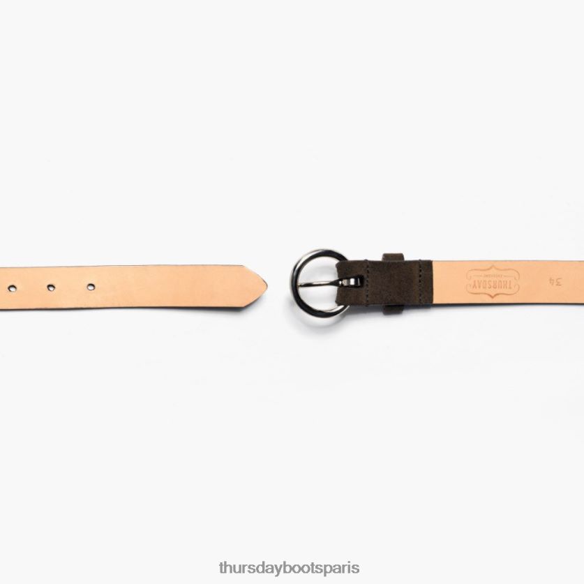 accessoires FX48NR466 femmes daim olive foncé Thursday Boots ceinture en cuir cercle