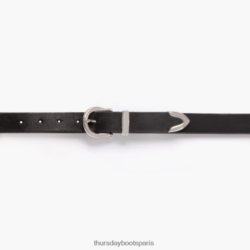 accessoires FX48NR471 femmes noir Thursday Boots ceinture en cuir western