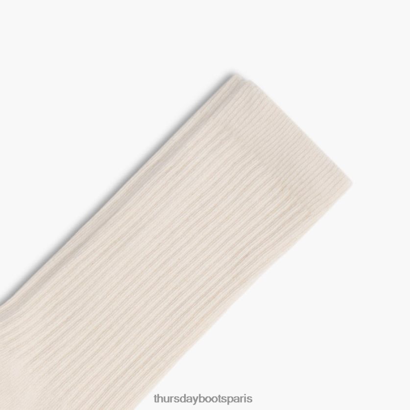 accessoires FX48NR529 femmes blanc cassé Thursday Boots sodello chaussettes mi-mollet classiques