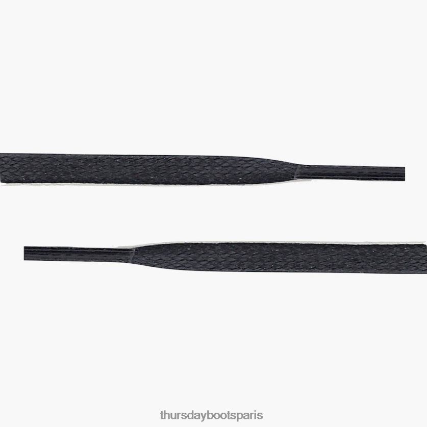 accessoires FX48NR536 femmes noir Thursday Boots lacets plats en coton ciré