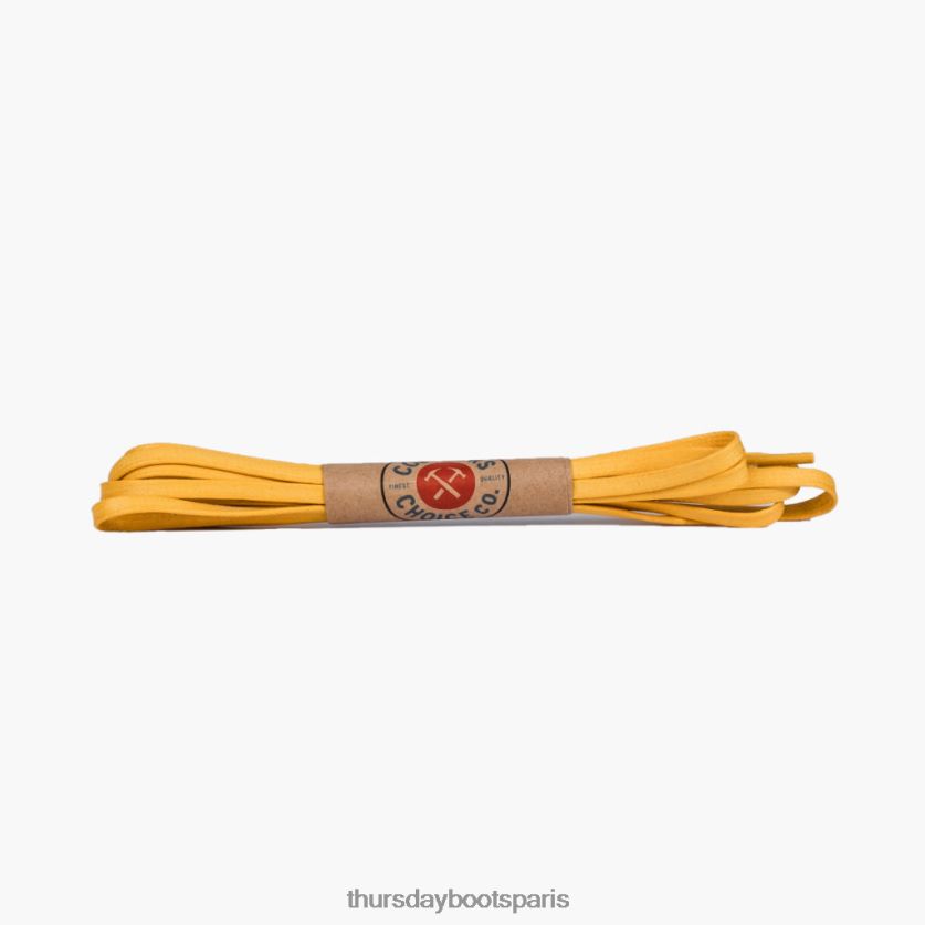 accessoires FX48NR544 femmes jaune Thursday Boots lacets plats en coton ciré