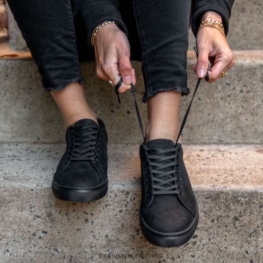 chaussures FX48NR449 femmes noir mat Thursday Boots premier bas haut