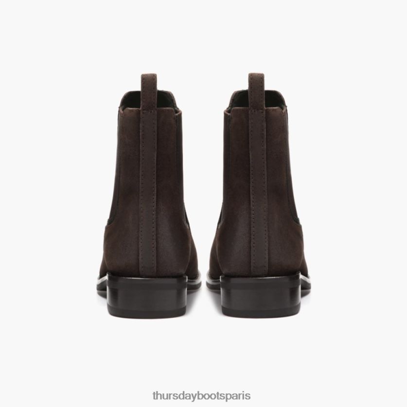 chaussures FX48NR326 femmes daim marron foncé Thursday Boots duchesse