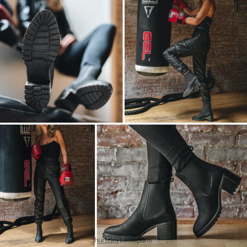 chaussures FX48NR342 femmes noir mat Thursday Boots Assommer