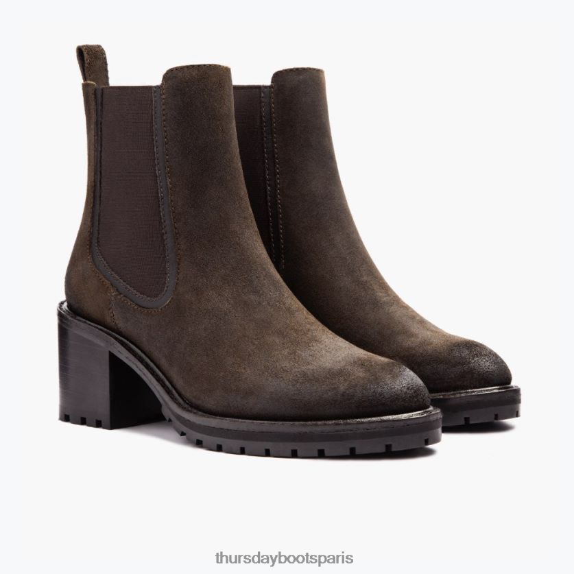 chaussures FX48NR343 femmes daim olive foncé Thursday Boots Assommer