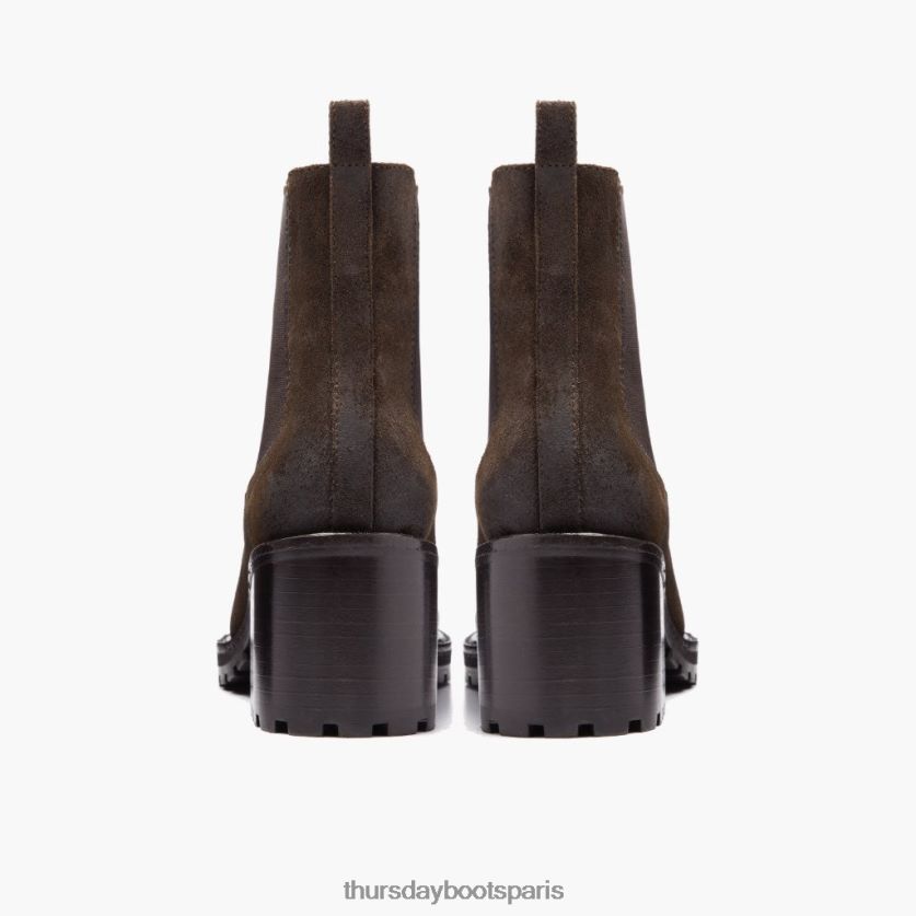 chaussures FX48NR343 femmes daim olive foncé Thursday Boots Assommer