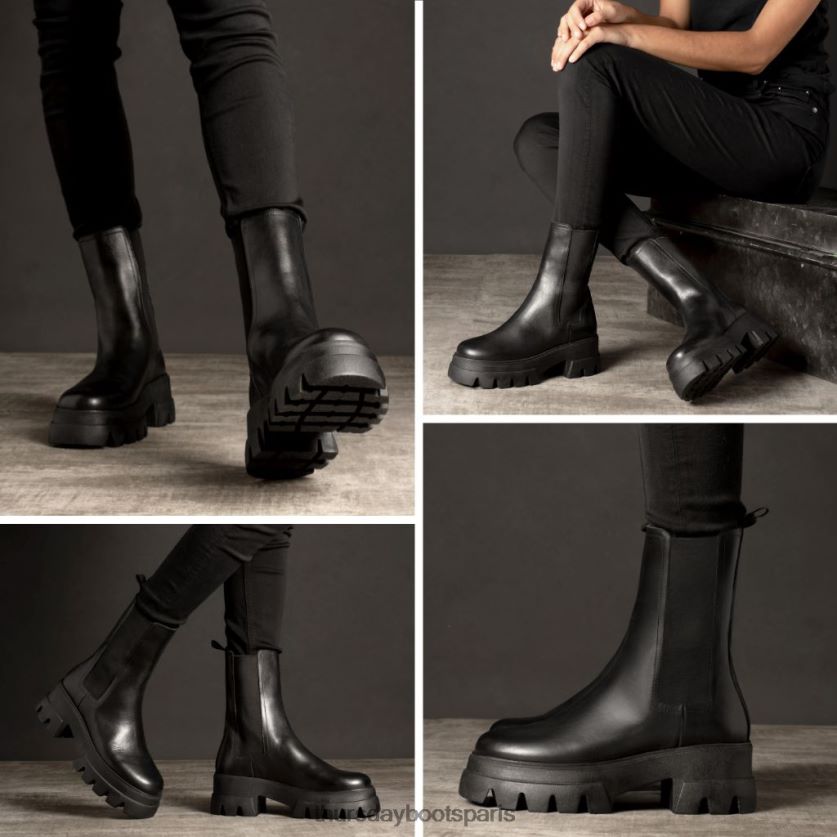 chaussures FX48NR347 femmes noir Thursday Boots règne