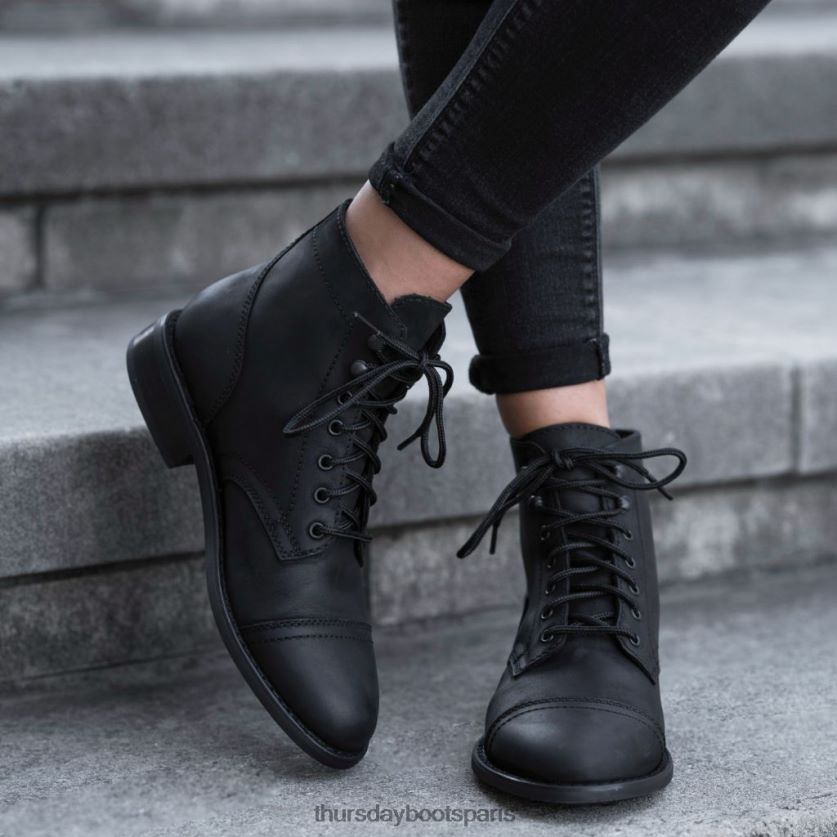chaussures FX48NR349 femmes noir mat Thursday Boots capitaine