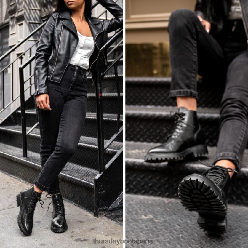 chaussures FX48NR353 femmes noir (édition stormking) Thursday Boots capitaine