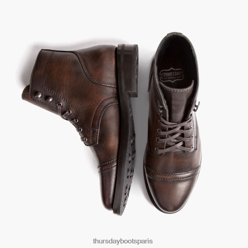 chaussures FX48NR355 femmes café noir Thursday Boots capitaine
