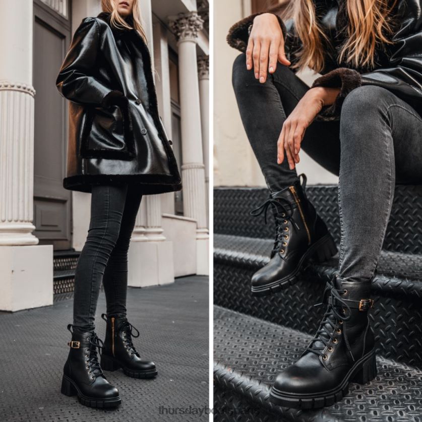 chaussures FX48NR366 femmes or noir Thursday Boots coda