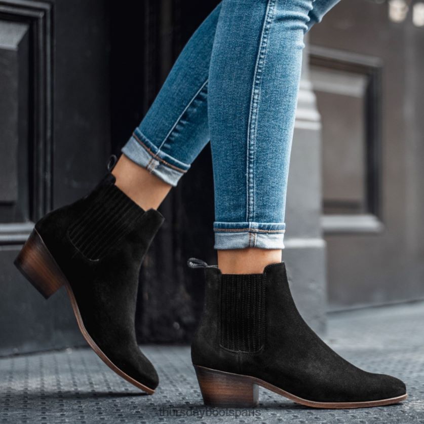 chaussures FX48NR375 femmes Suède noir Thursday Boots chausson rêveur
