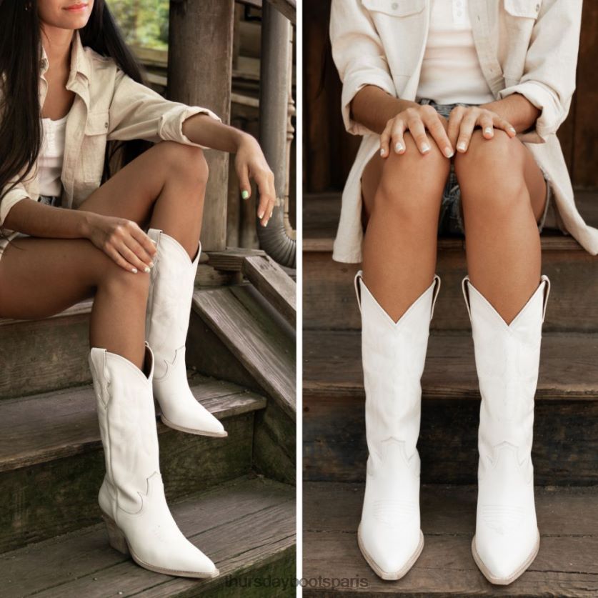chaussures FX48NR389 femmes blanc Thursday Boots rodeo