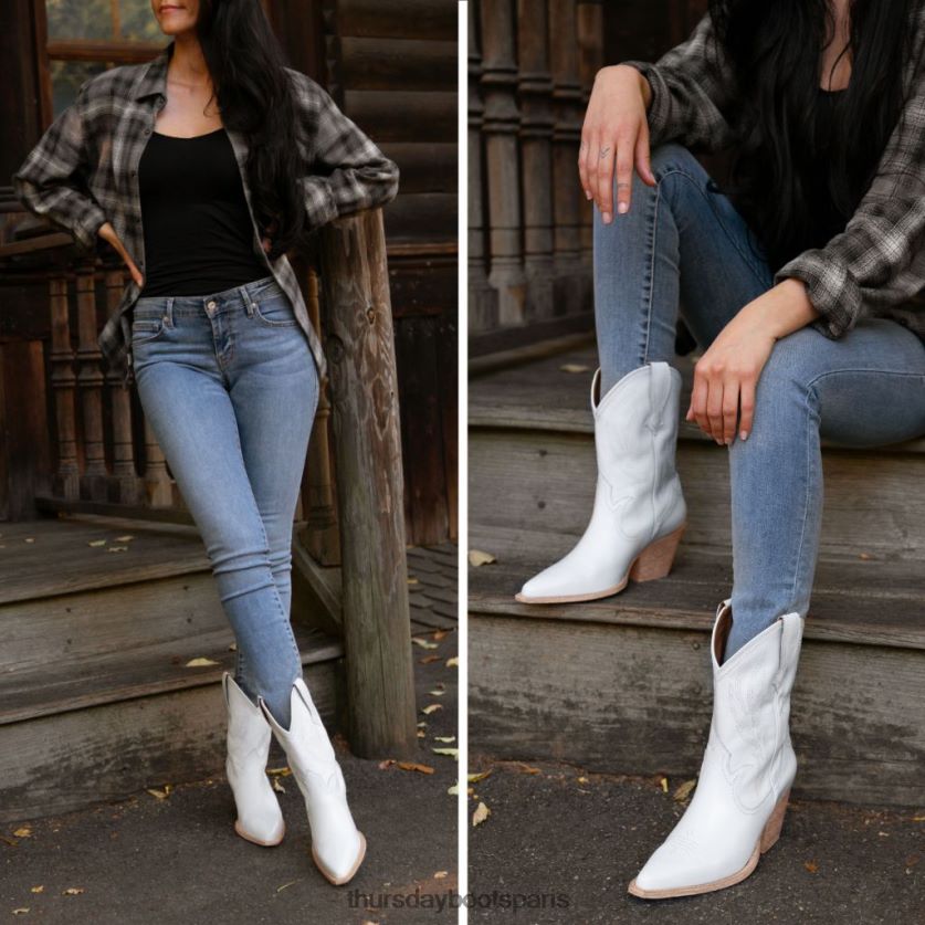 chaussures FX48NR393 femmes blanc Thursday Boots sierra