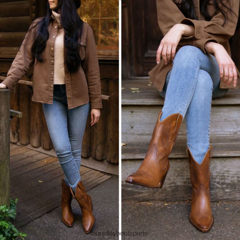 chaussures FX48NR396 femmes bronzer Thursday Boots sierra