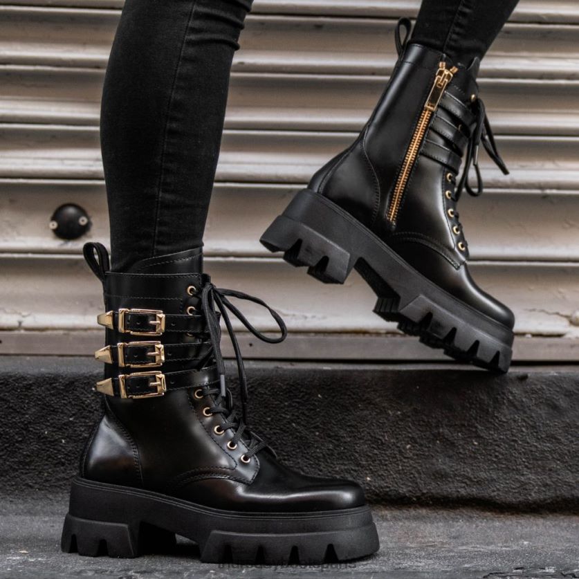 chaussures FX48NR413 femmes or noir Thursday Boots dynastie