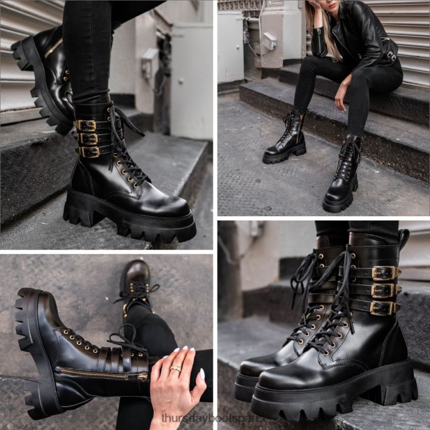 chaussures FX48NR413 femmes or noir Thursday Boots dynastie