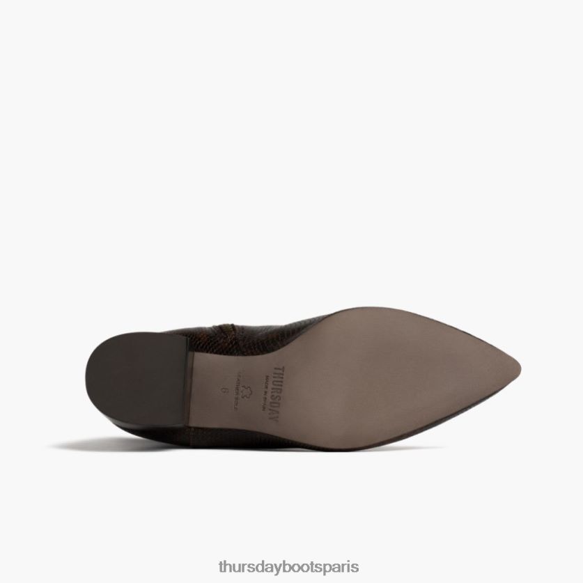 chaussures FX48NR415 femmes imprimé serpent chocolat Thursday Boots lune