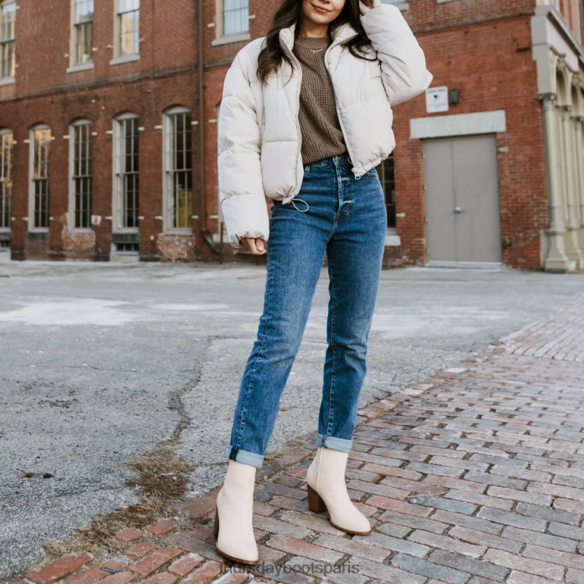 chaussures FX48NR423 femmes beige Thursday Boots ligne haute