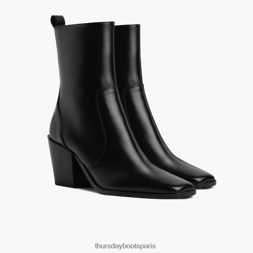 chaussures FX48NR429 femmes noir Thursday Boots soho zip