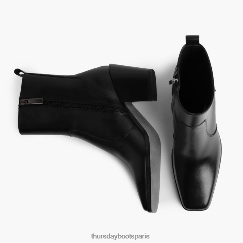 chaussures FX48NR429 femmes noir Thursday Boots soho zip