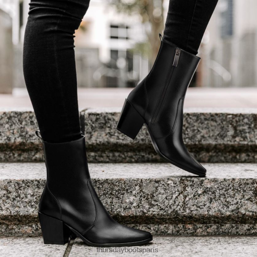 chaussures FX48NR429 femmes noir Thursday Boots soho zip