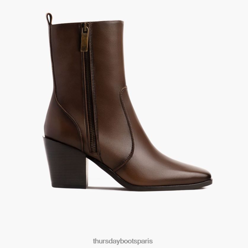 chaussures FX48NR430 femmes chocolat Thursday Boots soho zip