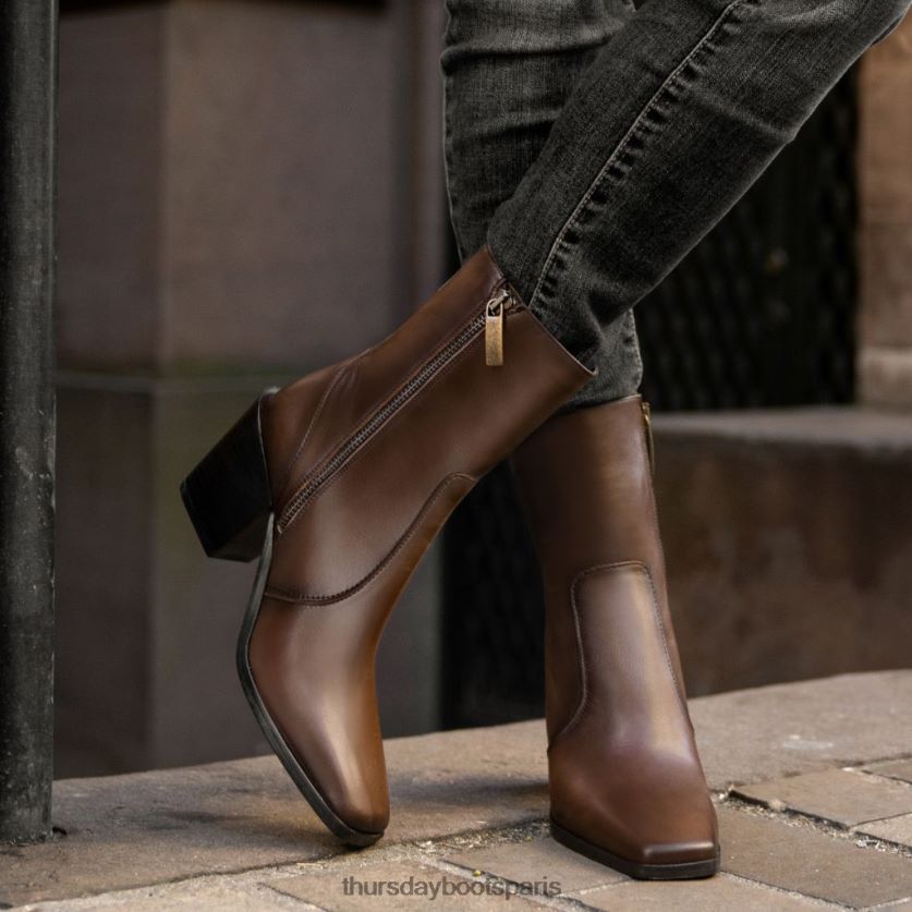 chaussures FX48NR430 femmes chocolat Thursday Boots soho zip