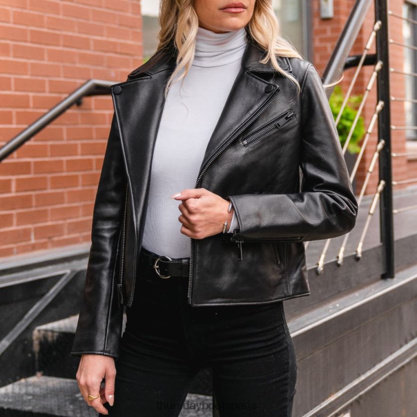 vêtements FX48NR500 femmes noir Thursday Boots veste de moto
