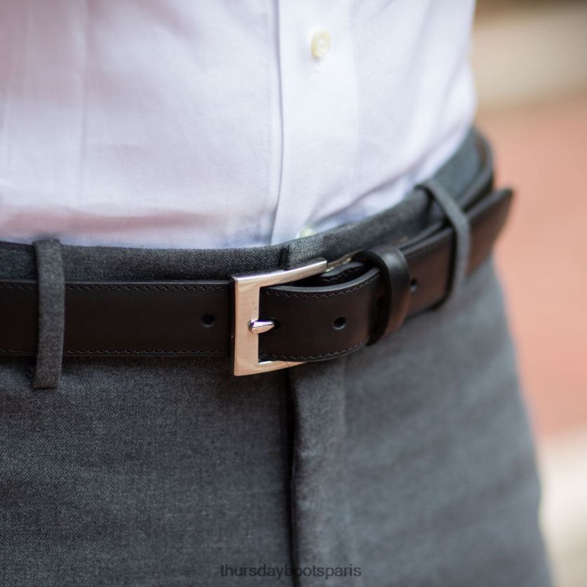 accessoires FX48NR162 Hommes noir Thursday Boots ceinture en cuir classique