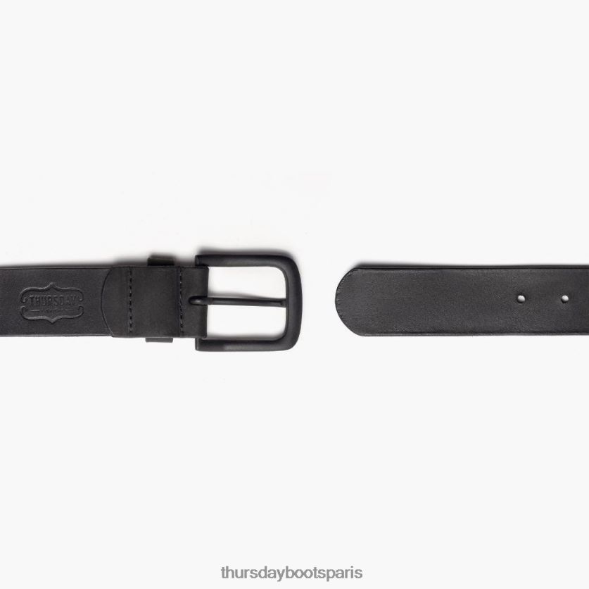 accessoires FX48NR176 Hommes noir mat Thursday Boots ceinture en cuir héritage