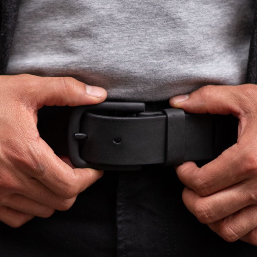 accessoires FX48NR176 Hommes noir mat Thursday Boots ceinture en cuir héritage