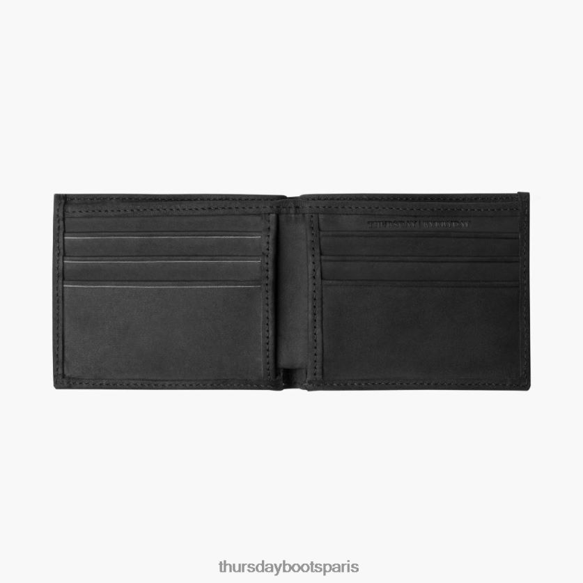 accessoires FX48NR268 Hommes noir mat Thursday Boots portefeuille à deux volets