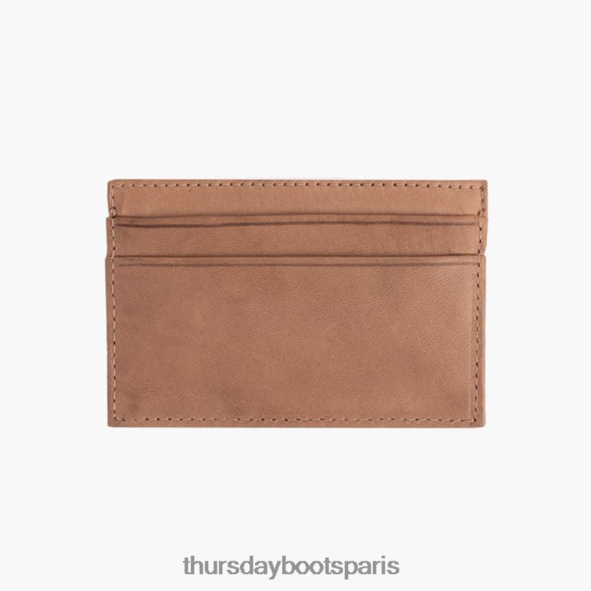 accessoires FX48NR287 Hommes vachetta nature Thursday Boots porte-cartes en cuir