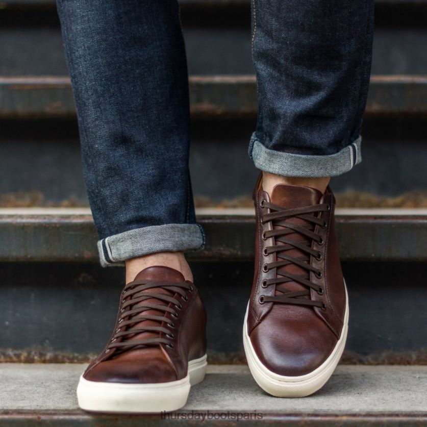 chaussures FX48NR118 Hommes café Thursday Boots premier bas haut