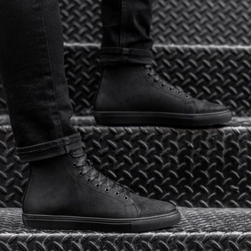 chaussures FX48NR135 Hommes noir mat Thursday Boots premier haut haut