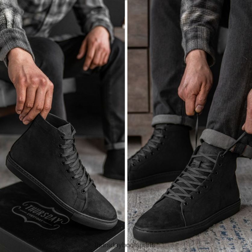 chaussures FX48NR135 Hommes noir mat Thursday Boots premier haut haut