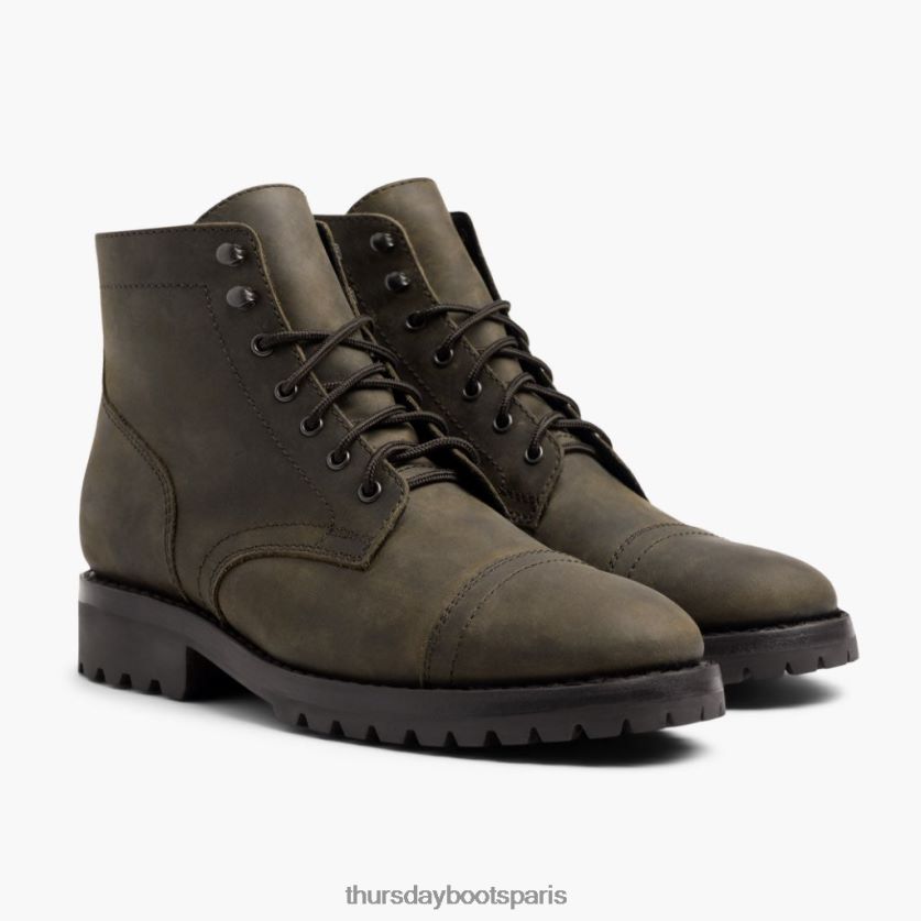 chaussures FX48NR10 Hommes olive foncé mat Thursday Boots capitaine