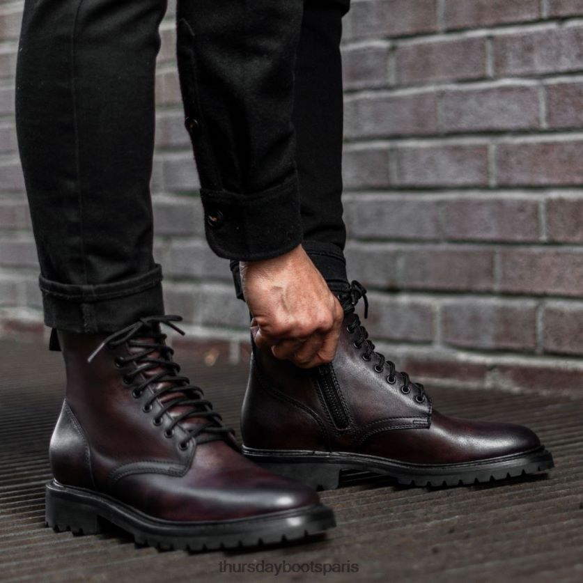 chaussures FX48NR56 Hommes cerise noire Thursday Boots piétiner