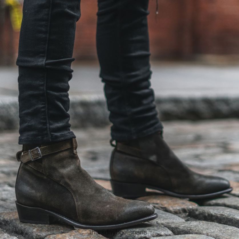 chaussures FX48NR88 Hommes daim olive foncé Thursday Boots voyou