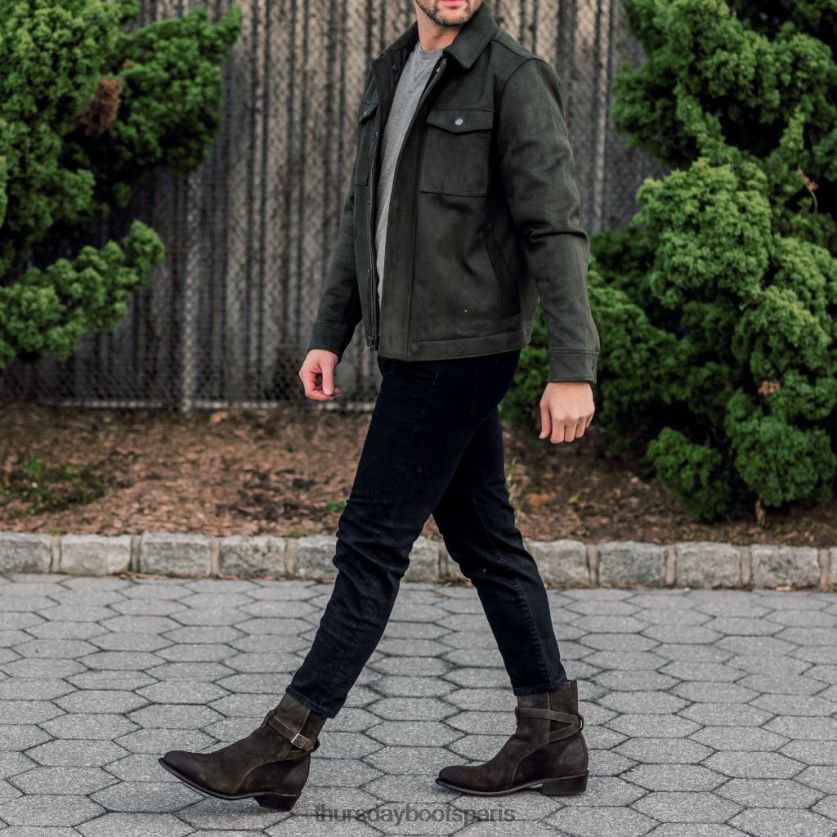 chaussures FX48NR88 Hommes daim olive foncé Thursday Boots voyou