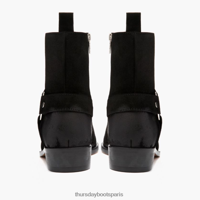 chaussures FX48NR90 Hommes Suède noir Thursday Boots harnais