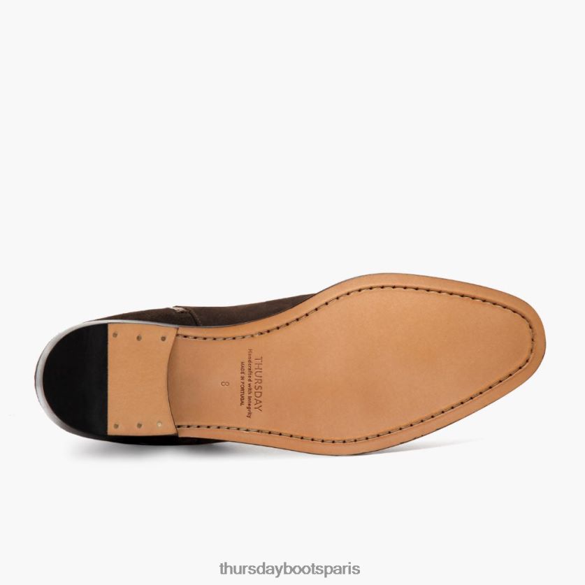 chaussures FX48NR91 Hommes daim marron foncé Thursday Boots harnais