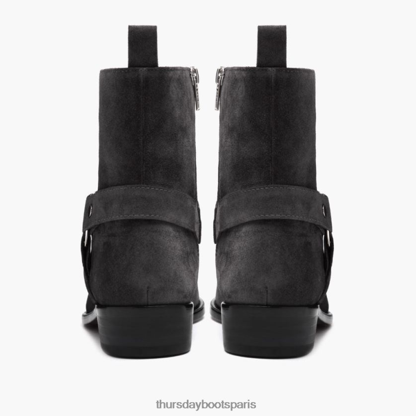 chaussures FX48NR92 Hommes daim gris Thursday Boots harnais