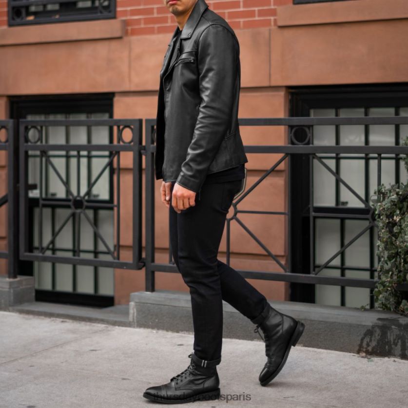vêtements FX48NR154 Hommes noir Thursday Boots veste de moto