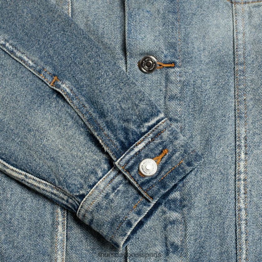 vêtements FX48NR230 Hommes indigo lavé Thursday Boots veste de camionneur en jean