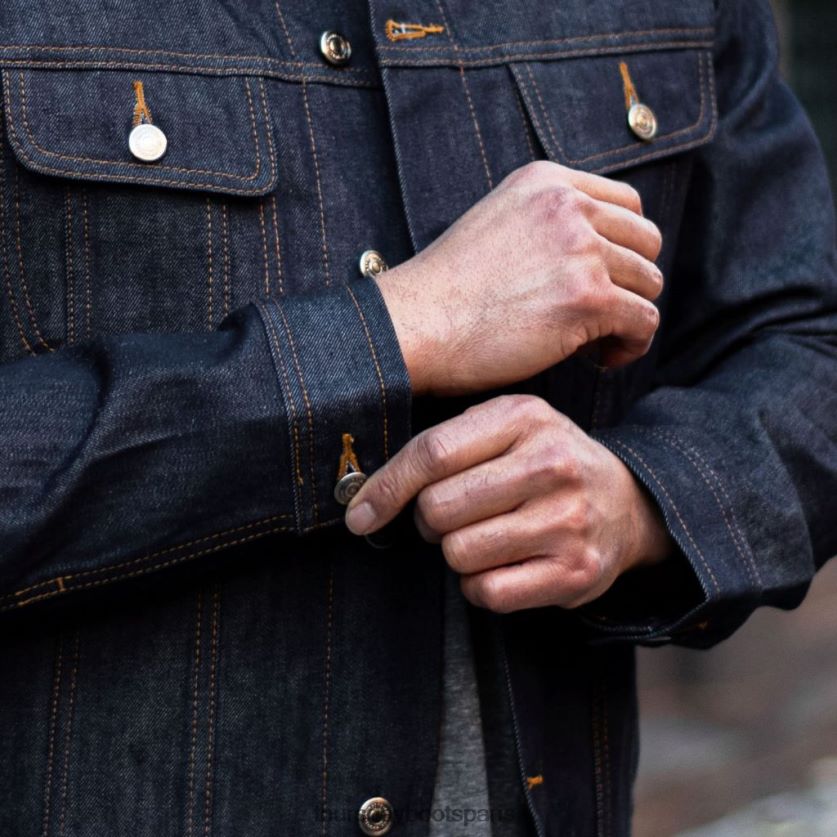 vêtements FX48NR232 Hommes indigo brut Thursday Boots veste de camionneur en jean
